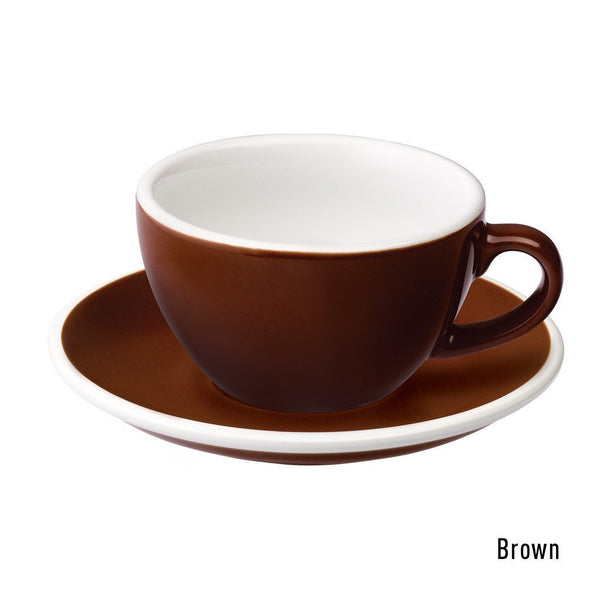 LOVERAMICS 愛陶樂 | Cappuccino Cup with Saucer 蛋形 卡布奇諾 杯盤組 | multiple colours//200ml