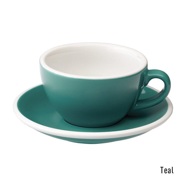 LOVERAMICS 愛陶樂 | Cappuccino Cup with Saucer 蛋形 卡布奇諾 杯盤組 | multiple colours//200ml