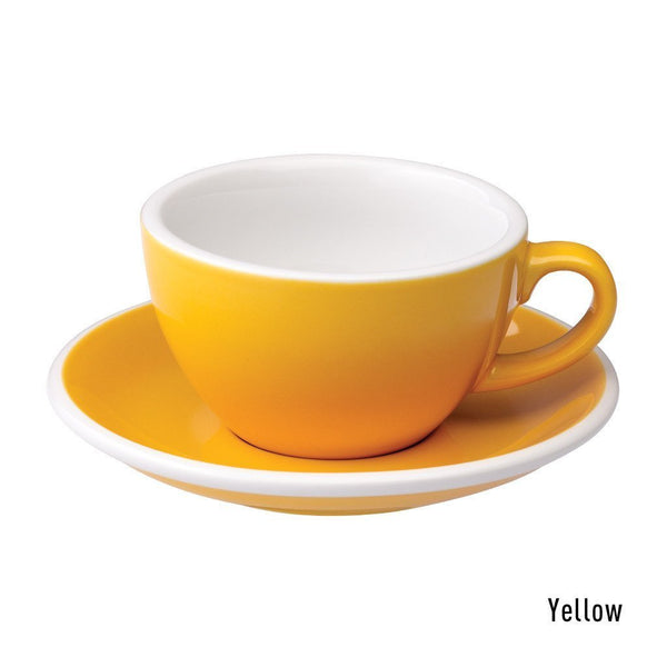 LOVERAMICS 愛陶樂 | Cappuccino Cup with Saucer 蛋形 卡布奇諾 杯盤組 | multiple colours//200ml