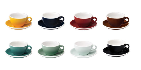 LOVERAMICS 愛陶樂 | Cappuccino Cup with Saucer 蛋形 卡布奇諾 杯盤組 | multiple colours//200ml