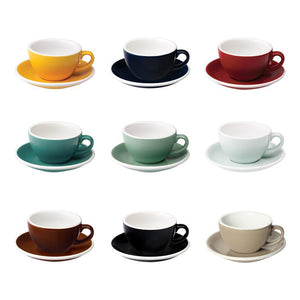LOVERAMICS 愛陶樂 | Cappuccino Cup with Saucer 蛋形 卡布奇諾 杯盤組 | multiple colours//200ml